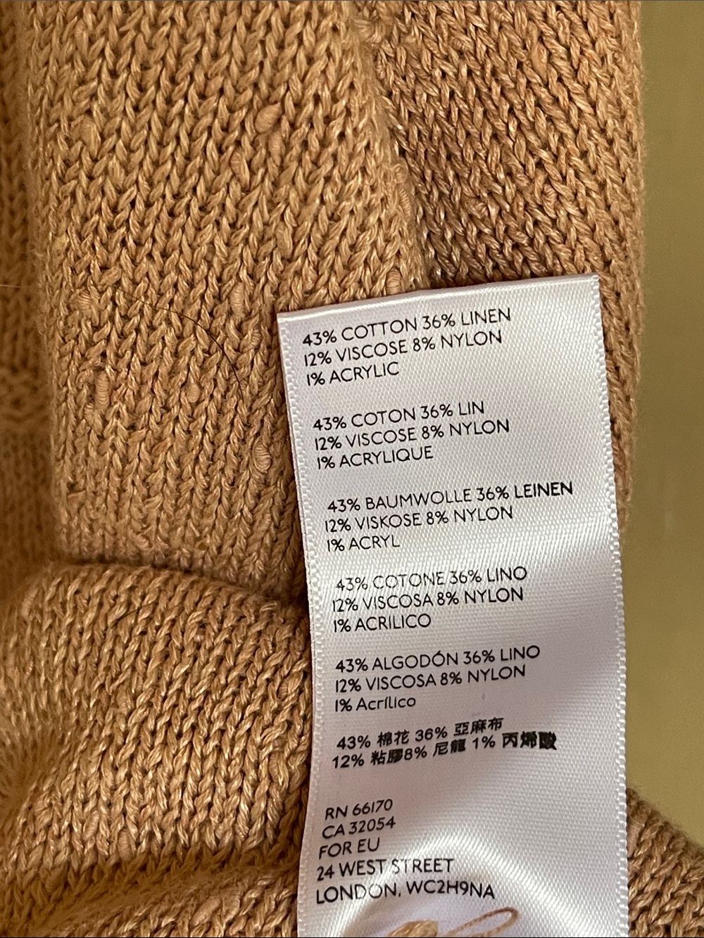 Free People Distressed OversPocket Sweater in  Sand Size S - Picture 8 of 10